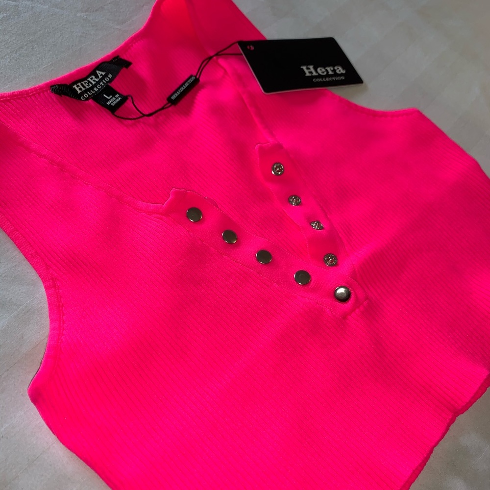 Dolls Kill Hot Pink Crop Tank